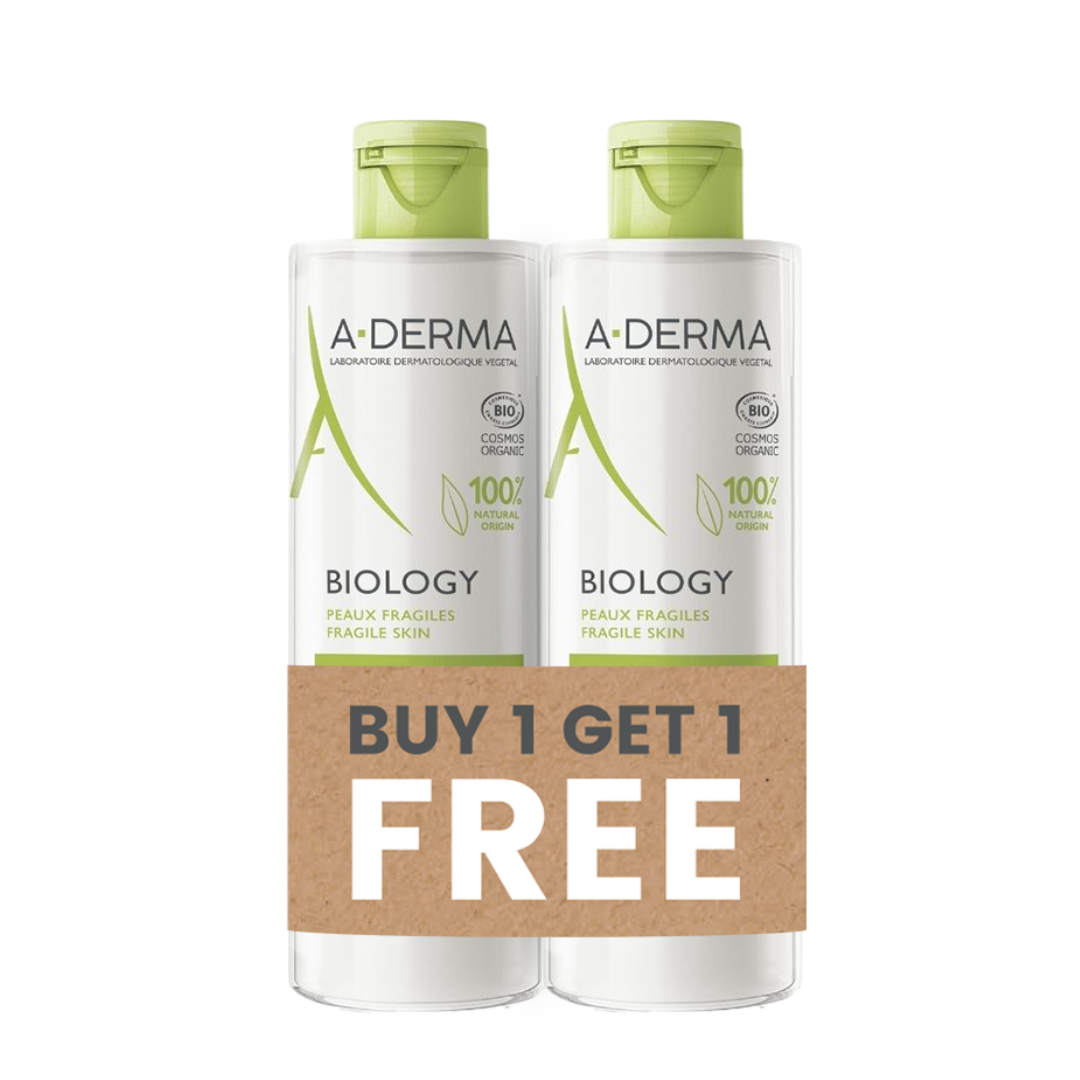 Aderma Buy 1 Get 1 Buy A-Derma Biology micellar water 400ml Get A-Derma Biology micellar water 400ml