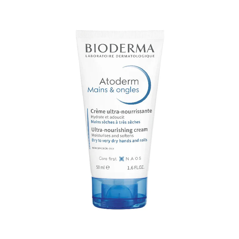 Bioderma ATODERM MAINS & ONGLES ULTRA REPAIRING SOOTHING CREAM - NORMAL TO DRY HANDS NAIL 50ML