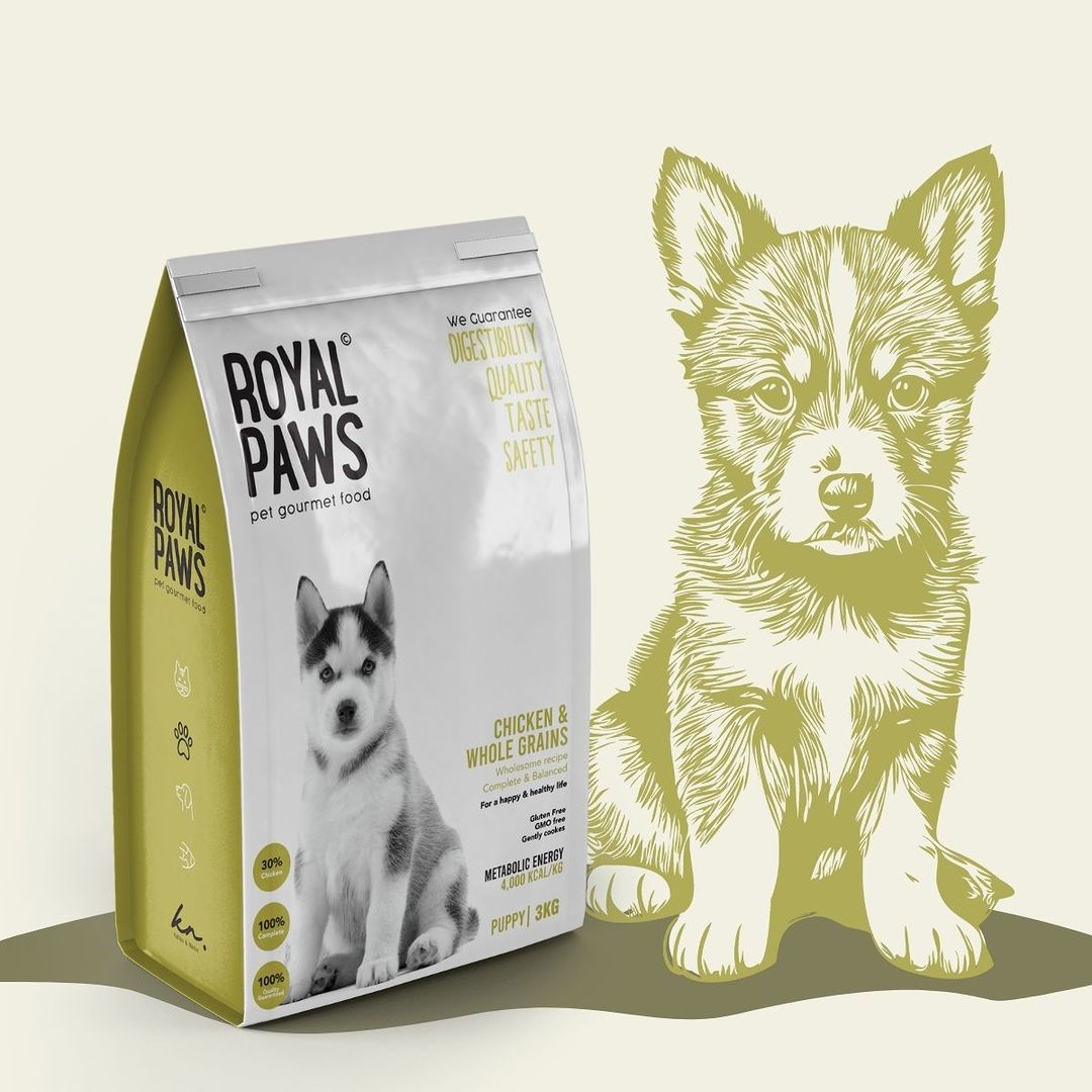 Puppies food, dog food, high protein, Royal Paws, Chicken Wholegrain Dog food