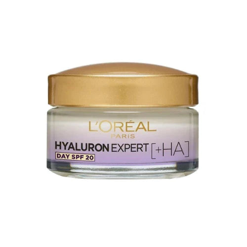 LOREAL HYALURON EXPERT MOISTURISER AND PLUMPING ANTI-AGING DAY CREAM WITH HYALURONIC ACID SPF 20 50ML