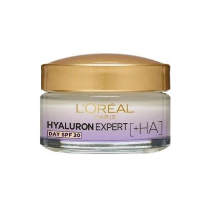 LOREAL HYALURON EXPERT MOISTURISER AND PLUMPING ANTI-AGING DAY CREAM WITH HYALURONIC ACID SPF 20 50ML