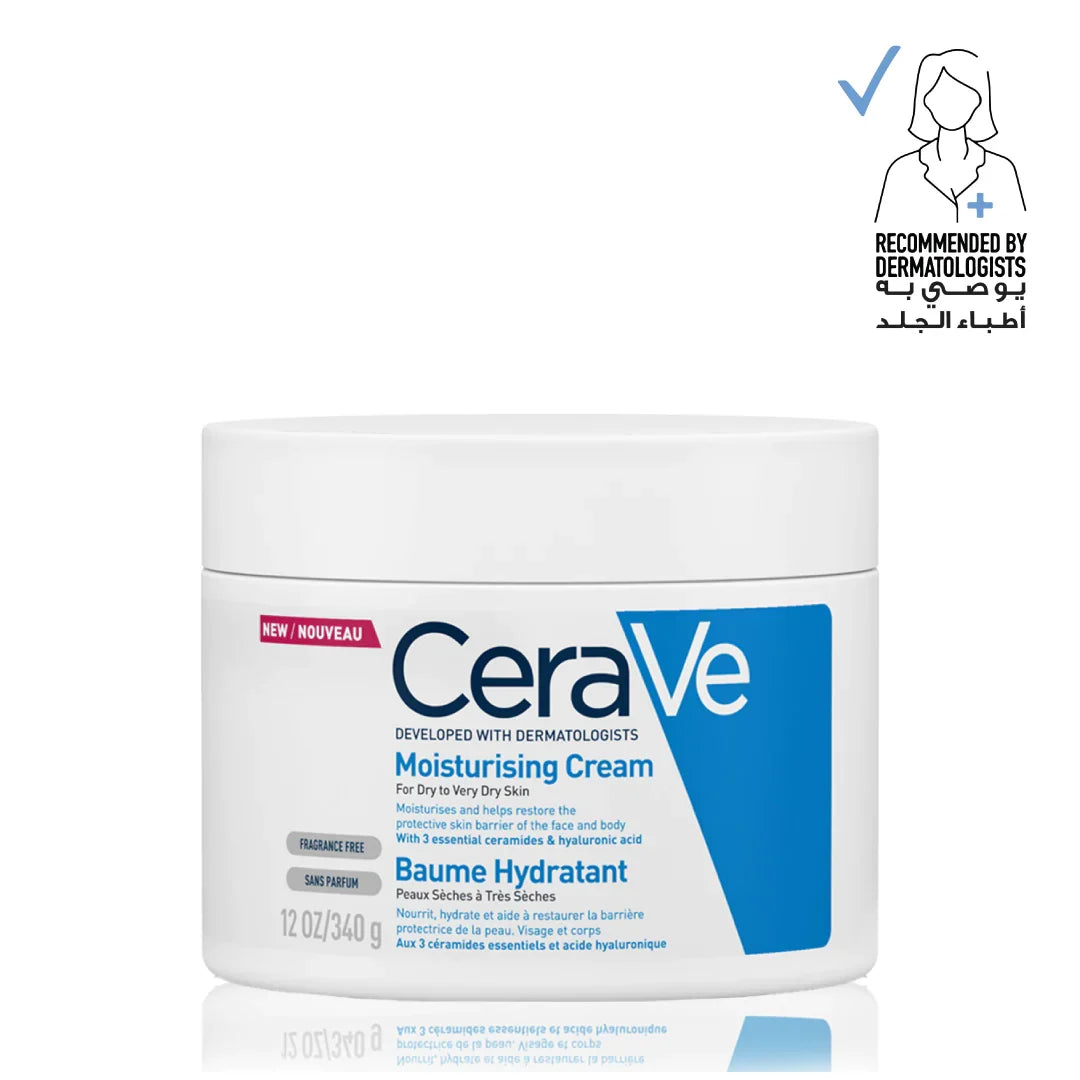 CERAVE MOISTURIZING CREAM | 48H BODY AND FACE MOISTURIZER FOR DRY TO VERY DRY SKIN 340G