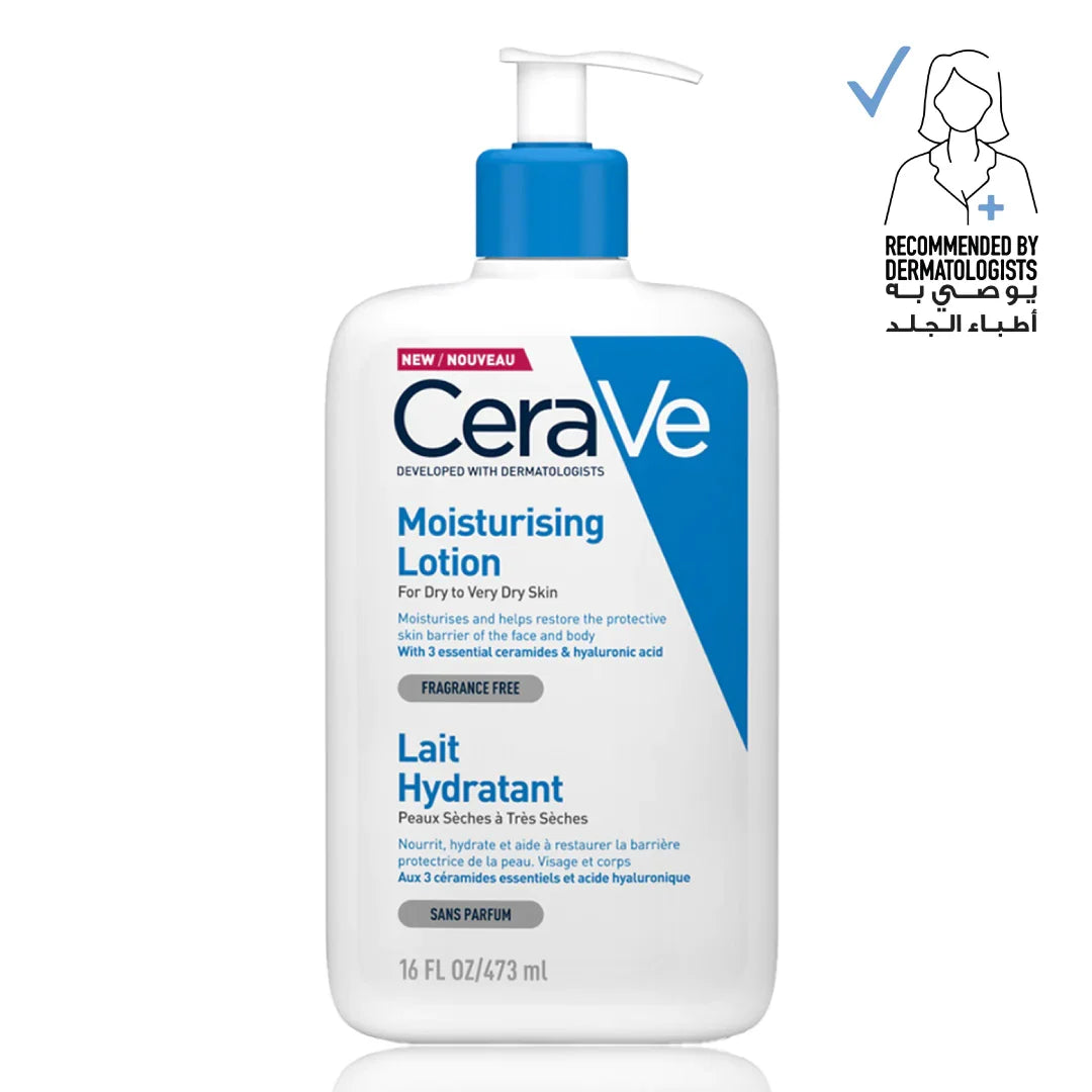 CERAVE MOISTURIZING LOTION | 24H BODY AND FACE MOISTURIZER FOR DRY TO VERY DRY SKIN 473ML