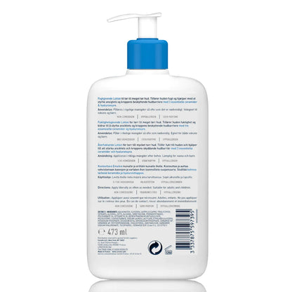 CERAVE MOISTURIZING LOTION | 24H BODY AND FACE MOISTURIZER FOR DRY TO VERY DRY SKIN 473ML