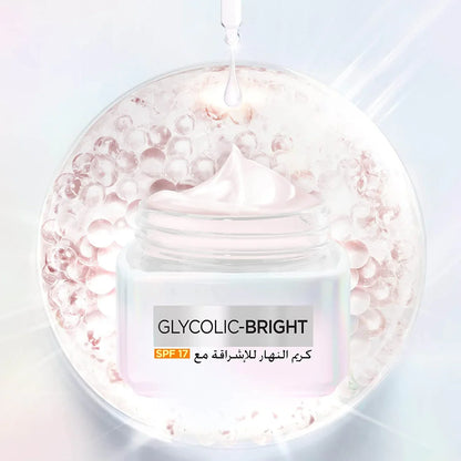 LOREAL GLYCOLIC BRIGHT GLOWING DAY CREAM SPF17 50ML