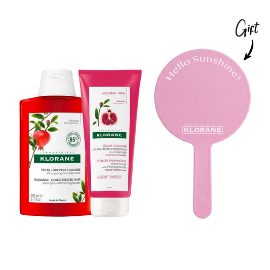 KLORANE SHAMPOO SUBLIMATEUR GRENADE 200ml + Conditioner 200ML + Free Mirror