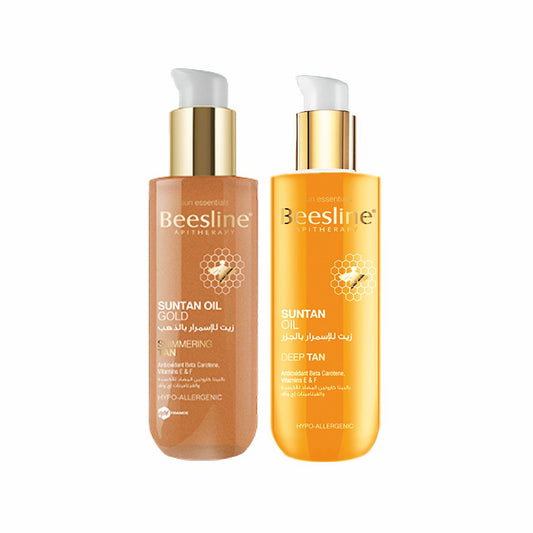 BEESLINE SUNTAN OIL GOLD 200ML+ BEESLINE SUNTAN OIL DEEP TAN 200ML