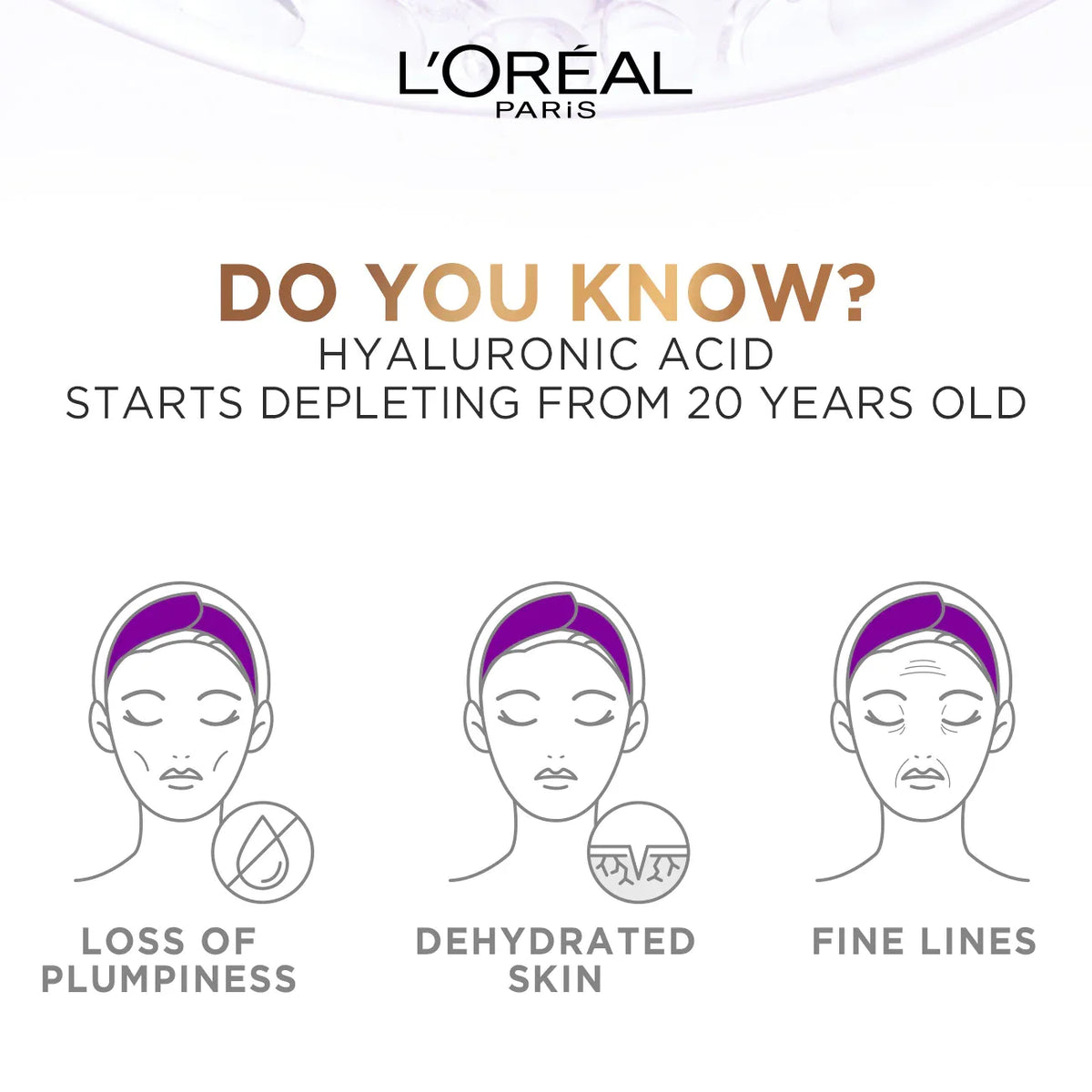 LOREAL HYALURON EXPERT MOISTURISER AND PLUMPING ANTI-AGING DAY CREAM WITH HYALURONIC ACID SPF 20 50ML