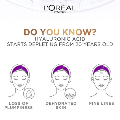 LOREAL HYALURON EXPERT MOISTURISER AND PLUMPING ANTI-AGING DAY CREAM WITH HYALURONIC ACID SPF 20 50ML