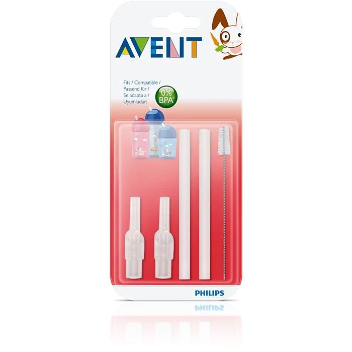 Avent Replacement Straw & Brush Set 12M+