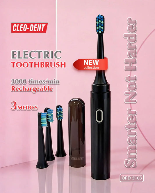 Cleo-Dent Electric Toothbrush – 3 Modes, 30,000 Vibrations/Min