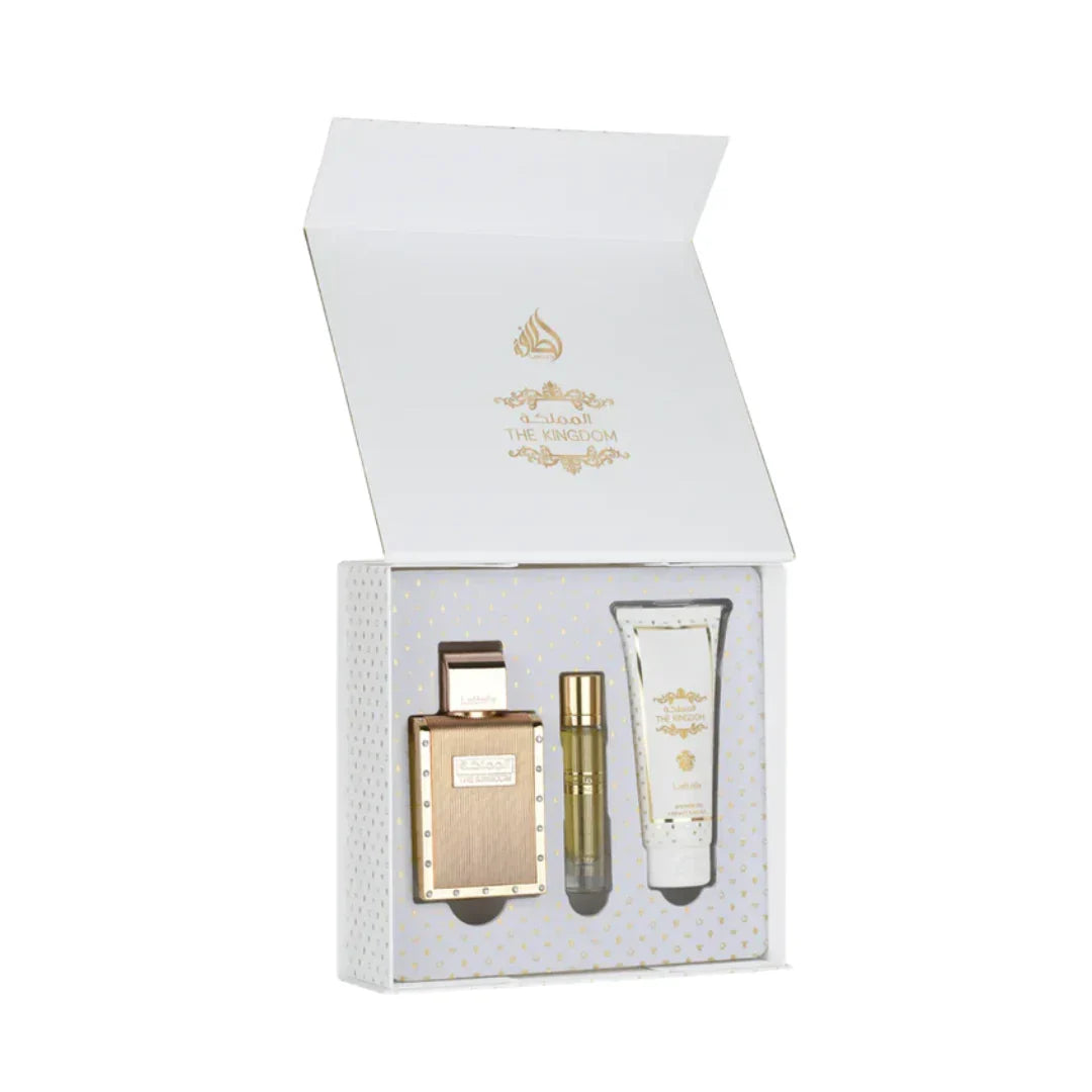 Lattafa Kingdom For Men 3pcs Perfume Gift Set