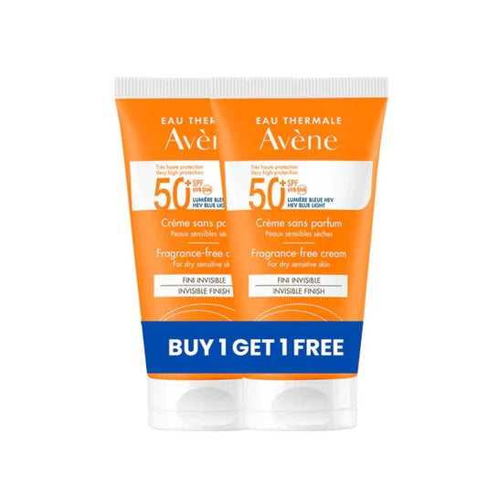Avène Fragrance-free Cream SPF50 For Dry Sensitive Skin Sunscreen Buy 1 Get 1 Bundle