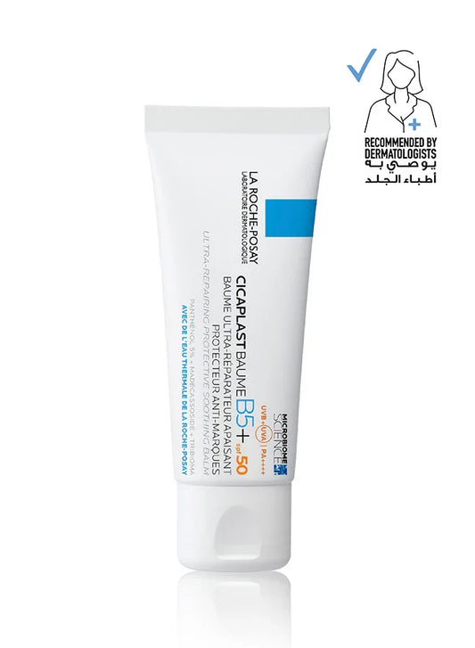 LA ROCHE-POSAY CICAPLAST BAUME B5+ SPF 50: SOOTHING REPAIRING BALM FOR DRY, IRRITATED, & SUN-EXPOSED SKIN 40ML