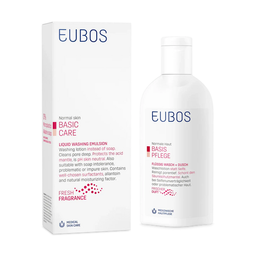 Eubos Liquid Washing Emulsion Red - Face & Body Cleanser 200ML