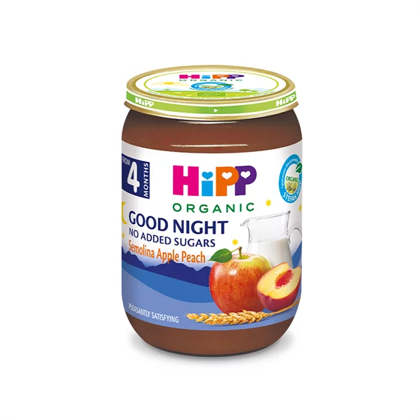 HiPP Organic Good Night Semolina Apple Peach 190g 4M+