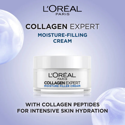 L’Oréal Paris Collagen Expert Moisture-Filling Cream, With Glycerin & Collagen Peptide Fractions