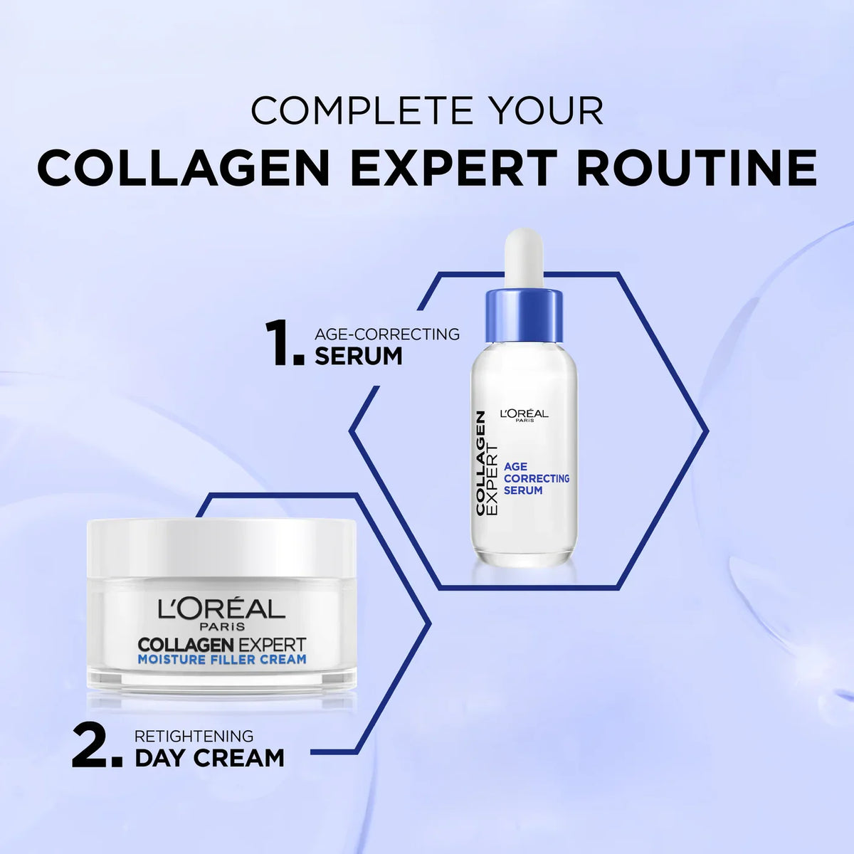 L’Oréal Paris Collagen Expert Moisture-Filling Cream, With Glycerin & Collagen Peptide Fractions