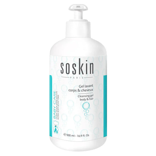 SOSKIN - BABY CLEANSING GEL BODY & HAIR 500ML