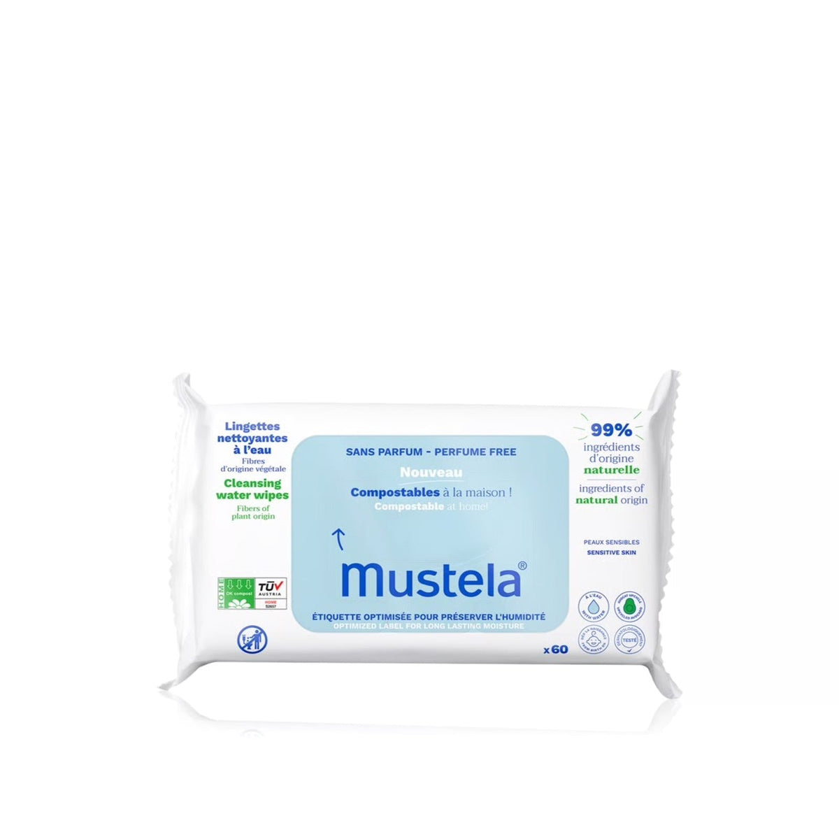 MUSTELA CLEANSING WIPES X 60