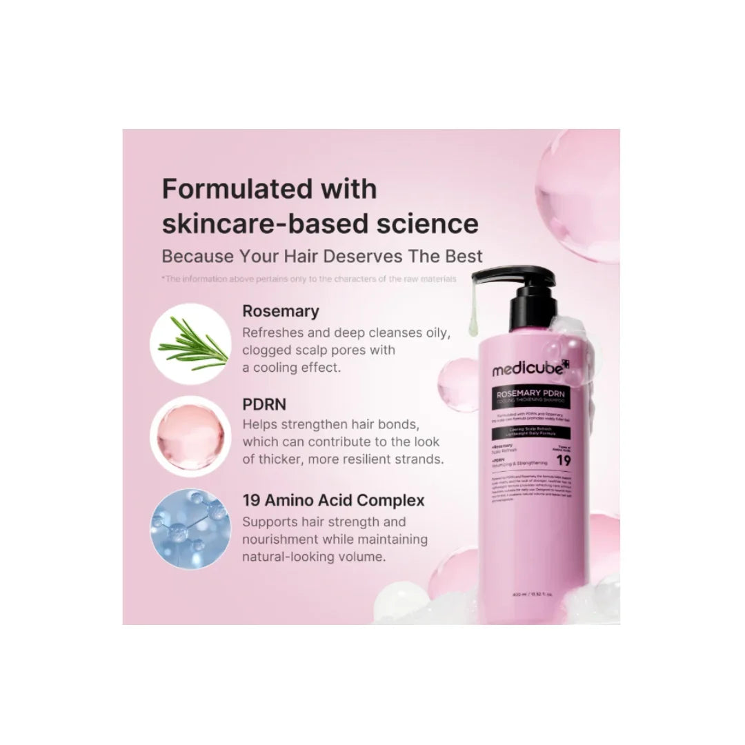 Medicube Rosemary PDRN Cooling Thickening Shampoo 400ML