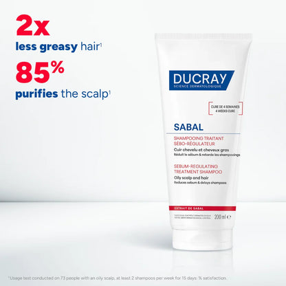 DUCRAY Sabal Sebum-Regulating Treatment Shampoo For Oily Hair 200ML