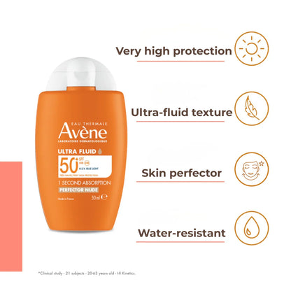 Avène Ultra Fluid Light Tinted Perfector For Sensitive Skin Sunscreen SPF50 50ML