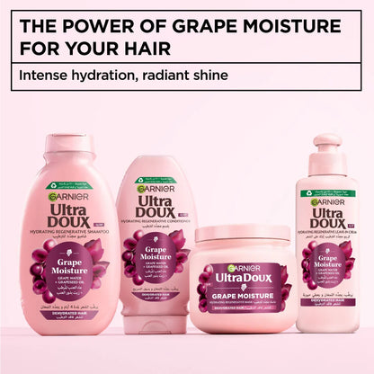 Garnier Ultra Doux Grape Moisture Deep Regenerative Mask for Dehydrated Hair With Hydrating Grape Water + Antioxidant Grapeseed Oil 200ML