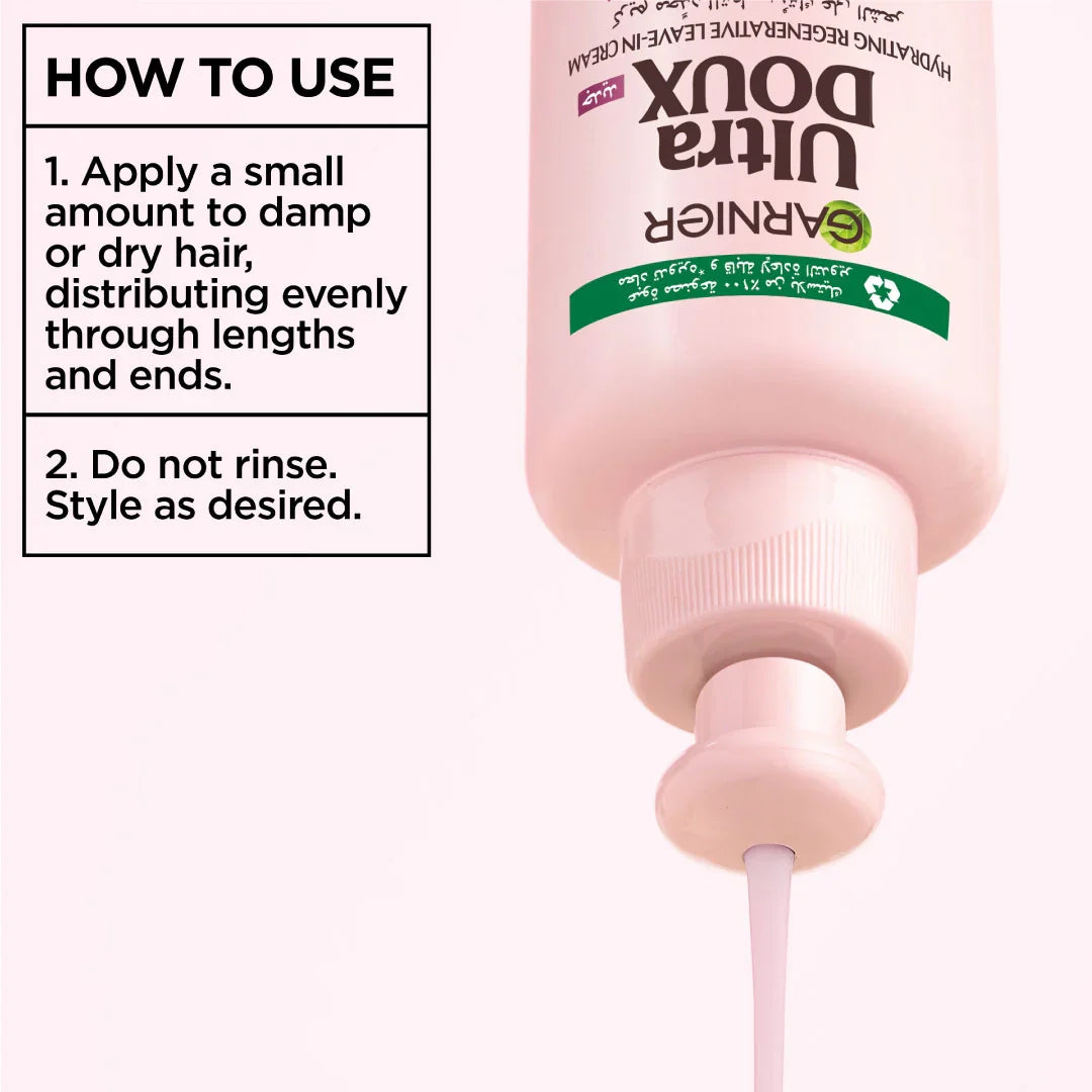 Garnier Ultra Doux Grape Moisture 2 in 1 Styling Cream, Volumizing Hydration for Dehydrated Hair With Hydrating Grape Water + Antioxidant Grapeseed Oil 200ML