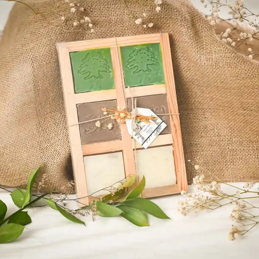 Khan Al Saboun Wood box 6soap