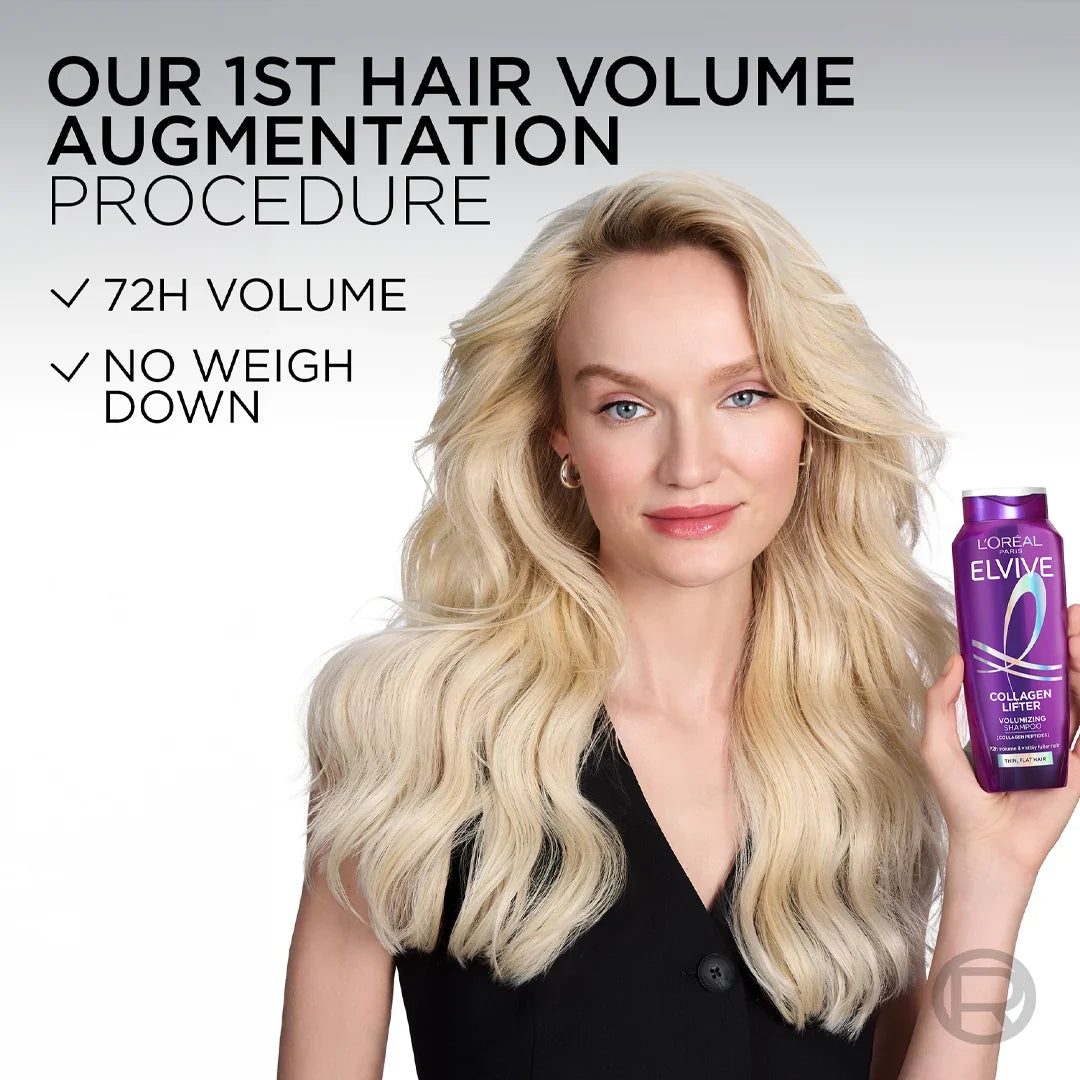 Loreal Elvive Collagen Peptides Lifter 72h For Thin Flat Hair Volumizing Shampoo