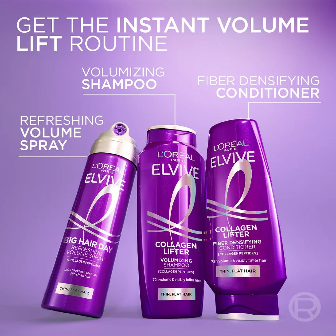 Loreal Elvive Collagen Peptides Lifter 72h For Thin Flat Hair Volumizing Shampoo