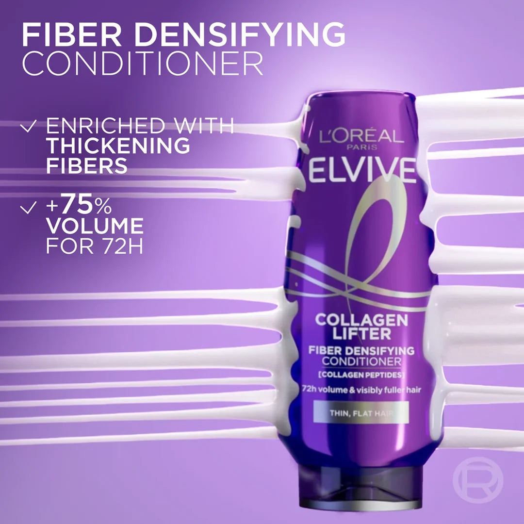 Loreal Elvive Collagen Peptides Lifter For Thin Flat Hair Fiber Densifying Conditioner 200ML