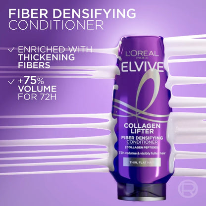 Loreal Elvive Collagen Peptides Lifter For Thin Flat Hair Fiber Densifying Conditioner 200ML