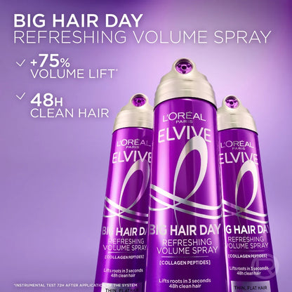 Loreal Elvive Collagen Peptides Lifter For Thin Flat Hair Big Hair Day Refreshing Volume Spray 200ML