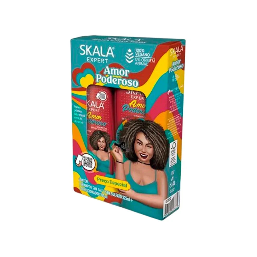 SKALA EXPERT AMOR PODEROSO CURLY HAIR SHAMPOO AND CONDITIONER SET - 325ML