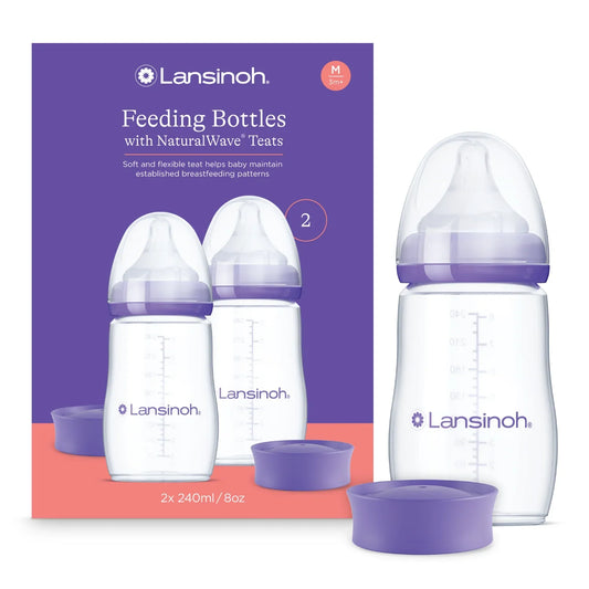 Lansinoh Feeding Bottles Set 240ml- Pack of 2(3m+)
