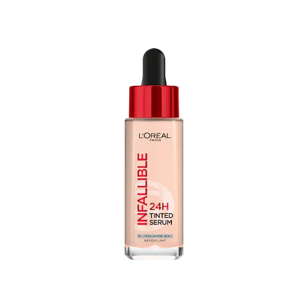 LOREAL INFALLIBLE 24H TINTED SERUM WITH 1% HYALURONIC ACID FOR RADIANT HYDRATED SKIN, LIGHT TO MEDIUM COVERAGE, 30ML