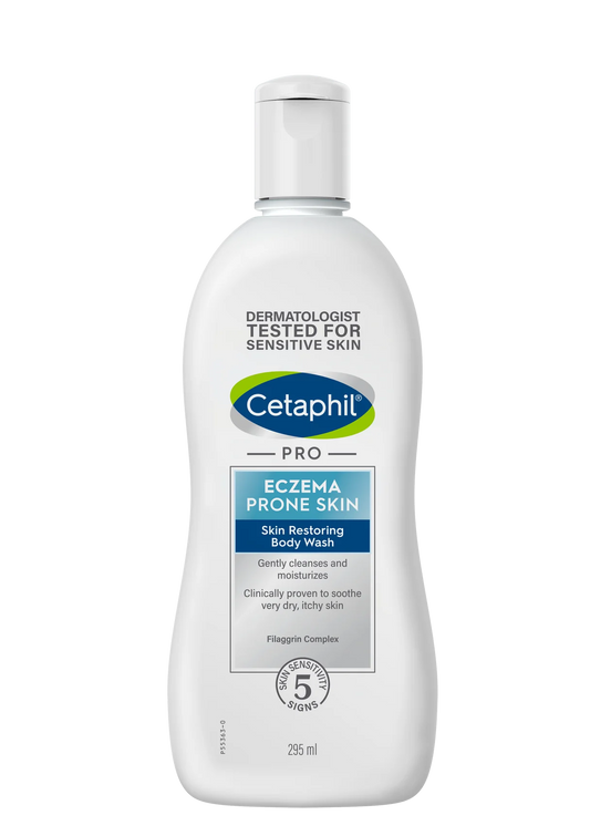 CETAPHIL PRO ECZEMA-PRONE SKIN RESTORING BODY WASH 295ML