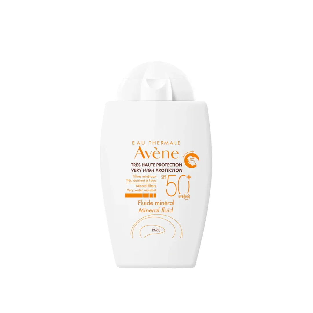 Avène mineral fluid SPF50+ Sunscreen 40ml | Ultra Light 100% Mineral Filter for Intolerant Skin - Matte Finish 40ML