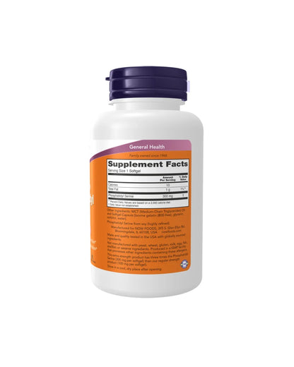 Now Extra Strength Phosphatidyl Serine 300 Mg 50 Softgels