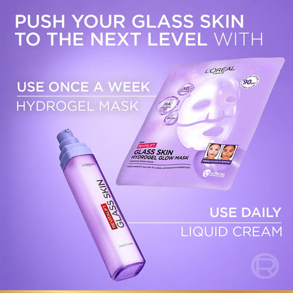 L’Oréal Paris Revitalift Glass Skin Hydrogel Glow Mask, Transform Your Skin For A Dewy, Plumped, Glass Skin In Only 90 Minutes