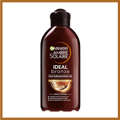 GARNIER AMBRE SOLAIRE IDEAL BRONZE TAN SUBLIMATING OIL (200ML)