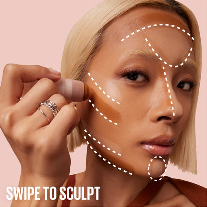 Maybelline New York Lifter Stix Multi-Use Face Stick Contour, Bronzer, Concealer and Foundation Stick, All-In-One Creamy Face Makeup