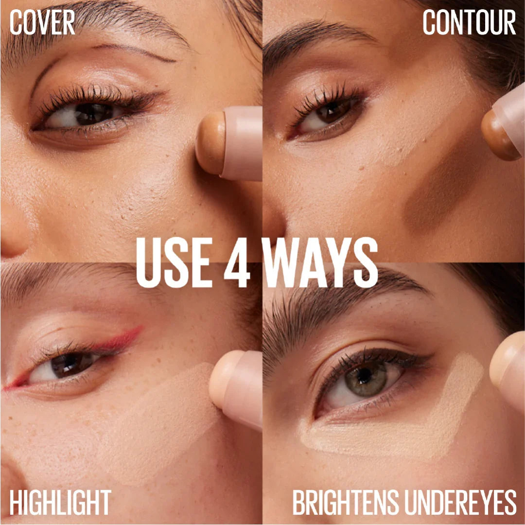 Maybelline New York Lifter Stix Multi-Use Face Stick Contour, Bronzer, Concealer and Foundation Stick, All-In-One Creamy Face Makeup