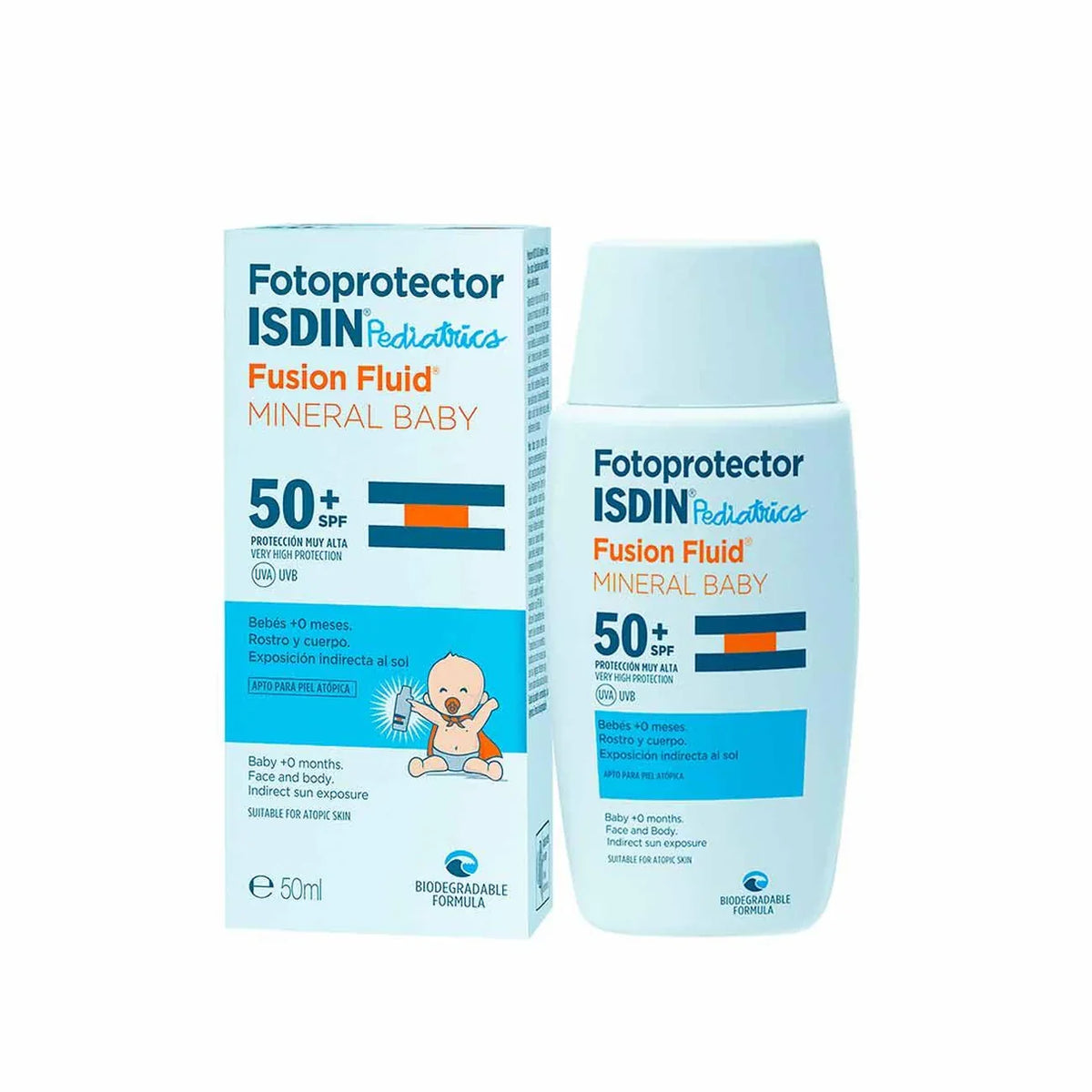 ISDIN FOTOPROTECTOR FUSION FLUID MINERAL BABY PEDIATRICS SPF50+ 50ML