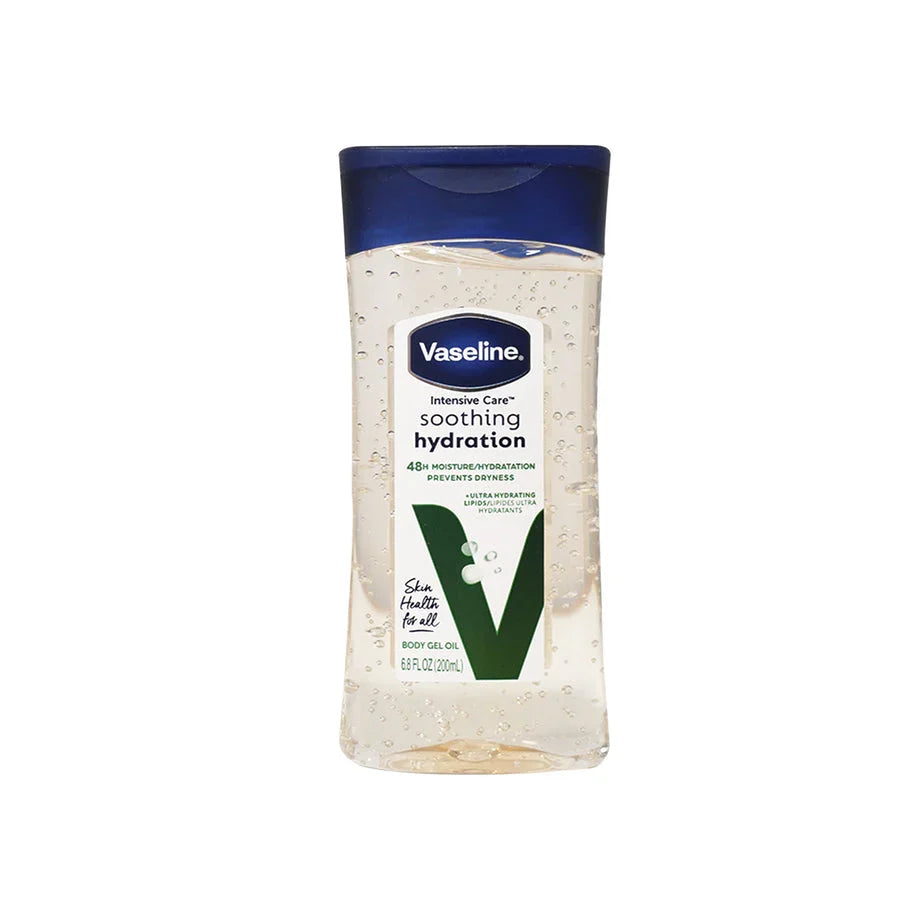 VASELINE INTENSIVE CARE BODY GEL OIL SOOTHING HYDRATION 48 H MOISTURE PREVENT DRYNESS 200ML