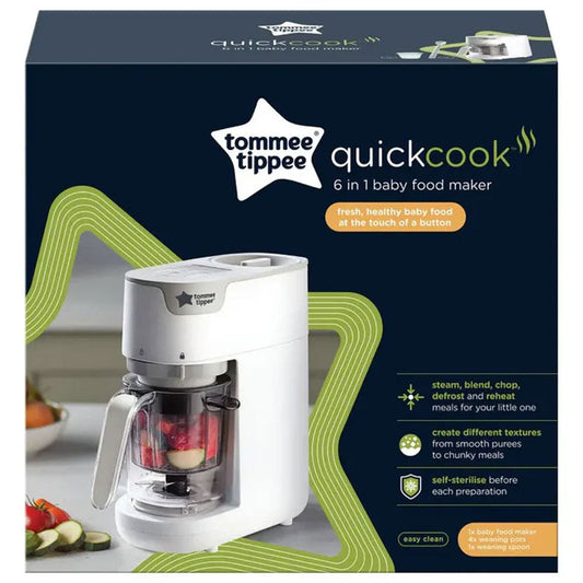Tommee Tippee Quick Cook 6 in 1 Baby Food Maker White
