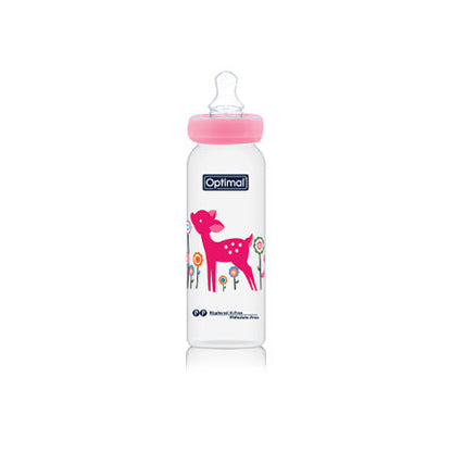 OPTIMAL Narrow Neck Orthodontic Feeding Bottle 240ml