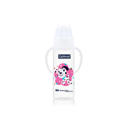 OPTIMAL Narrow Neck Feeding Bottle With Handle 240 ML